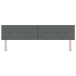 vidaXL Tête de Lit LED avec des lumières à LED Gris foncé 200 cm tissu