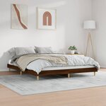 vidaXL Cadre de lit sans matelas chêne marron 160x200 cm