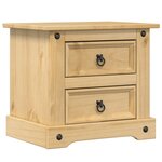 vidaXL Table de chevet Corona 53x39x47 cm bois de pin massif