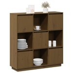 vidaXL Buffet Marron miel 110 5x35x117 cm Bois massif de pin