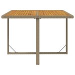 vidaXL Ensemble à manger de jardin et coussins 5 Pièces Poly rotin Beige