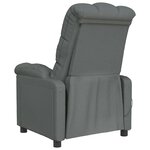 vidaXL Fauteuil de massage Gris foncé Tissu