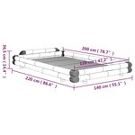 vidaXL Cadre de lit Bambou 120x200 cm