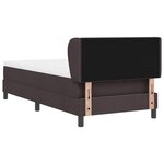vidaXL Lit boxspring avec matelas Marron foncé 90 x 190 cm tissu