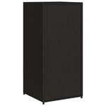 vidaXL Armoire de rangement de jardin noir 55x55x111 cm résine tressée
