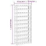 vidaXL Casier à bouteilles pour 77 bouteilles marron bois pin solide