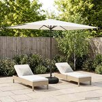 vidaXL Parasol de jardin 200 x 300 cm Polyester Rectangulaire Crème