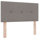 Tête de lit capitonnée taupe 90 cm en tissu