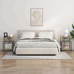 vidaXL Table de chevet avec étagère 2 Pièces Chêne sonoma 40 x 40 x 61 cm