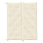 vidaXL Coussin de banc de jardin blanc crème tissu oxford