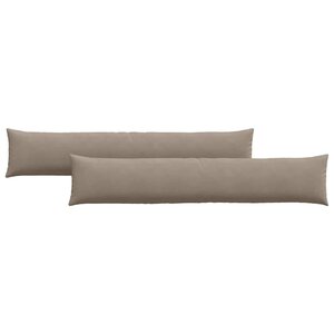 vidaXL Coussins de canapé 2 Pièces Taupe 200 x 40 cm tissu