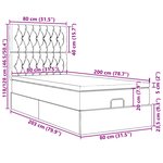 vidaXL Cadre de lit ottoman avec matelas vert foncé 80x200 cm velours