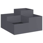 vidaXL Cache-pot de jardin Anthracite 80 x 80 x 48 cm Acier