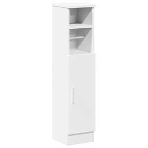 vidaXL Meuble de salle de bain avec porte-rouleau blanc 20 5x22x90 cm