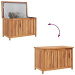 vidaXL Boîte de rangement de jardin 90x50x58 cm Bois de teck solide