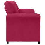 vidaXL Sofa 2 places Bordeaux 158 x 83 x 95 cm Velours