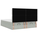 vidaXL Cadre de lit ottoman avec matelas gris clair 200x200 cm velours