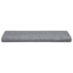 vidaXL Tapis d'escalier autocollants 15 pièces 65 x 21 x 4 cm Gris clair Bord rectangulaire