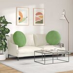 vidaXL Coussins de siège 2 Pièces Vert clair Ø 40 x 13 cm Velours