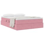 vidaXL Lit avec rangement et matelas Rose 140 x 200 cm Velours