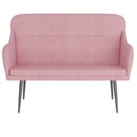 Banc banquette rose 110 x 76 x 80 cm velours 02_0010691