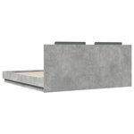 vidaXL Cadre de lit avec LED sans matelas gris béton 200x200 cm