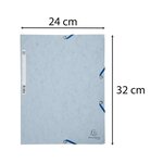 Chemise 3 Rabats À Élastiques Carte Lustrée 400g/m2 - A4 - Gris Tourterelle - X 25 - Exacompta