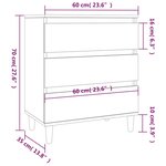 vidaXL Buffet Gris béton 60x35x70 cm Bois d'ingénierie
