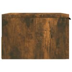 vidaXL Tables de chevet murales 2 Pièces Chêne fumé 34x30x20 cm