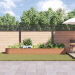 vidaXL Jardinière surélevée Marron 400 x 80 x 44 cm Acier