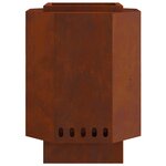 vidaXL Foyer sans fumée Marron 38 x 38 x 51 cm Acier patiné