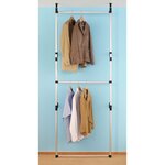 vidaXL Système de garde-robe télescopique avec barres Aluminium