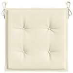 vidaXL Coussins de chaise de jardin lot de 4 crème 40x40x4 cm