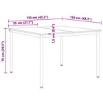 vidaXL Table de salle à manger / Table de repas Blanc