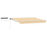 vidaXL Auvent rétractable électrique Jaune et blanc 3 5 x 2 5 m