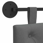 vidaXL Tête de lit suspendue Gris foncé Tissu