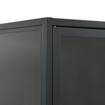 vidaXL Buffet haut Anthracite 80x35x135 cm Acier et verre trempé