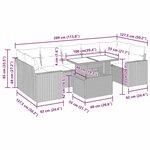 vidaXL Salon de jardin avec coussins 8 Pièces beige résine tressée