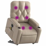 vidaXL Fauteuil inclinable de massage électrique cappuccino similicuir