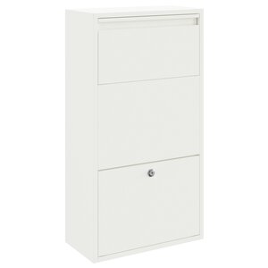 vidaXL Boîte aux lettres blanche 44x22x82 cm en acier