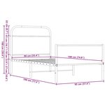 vidaXL Cadre de lit sans matelas 90x190cm chêne marron bois ingénierie