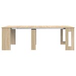 vidaXL Table à dîner 240 x 85 x 75 cm Bois d'ingénierie Chêne Sonoma