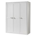 LEWIS Armoire 3 portes laqué Blanc