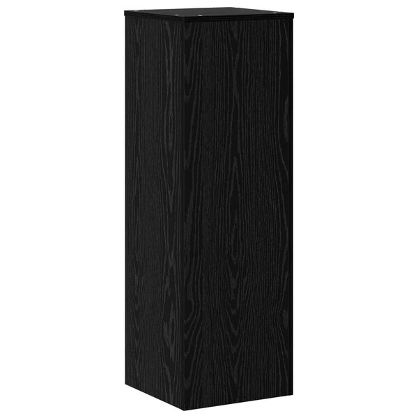vidaXL Support de Plante Chêne noir 33 x 33 x 100 cm Bois d'ingénierie
