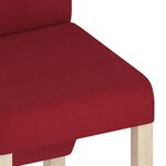 vidaXL Chaises à manger lot de 6 rouge bordeaux tissu