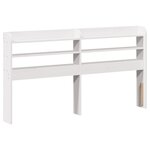 vidaXL Cadre de lit et tête de lit blanc 140x190 cm bois de pin massif