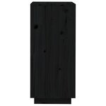 vidaXL Armoire à chaussures Noir 35x35x80 cm Bois de pin massif