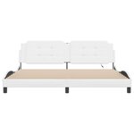 vidaXL Cadre de lit avec LED sans matelas blanc 200x200 cm