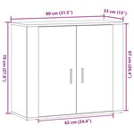 vidaXL Buffet vieux bois 80x33x70 cm bois d'ingénierie