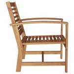 vidaXL Chaise 2 Pièces Marron 65 x 60 x 76 5 cm Bois de teck massif